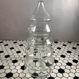 Glass Christmas Tree Jar